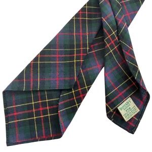Botany Mills The Brodie Hunting Tie Untipped Wool Tartan Tie VTG EUC 1950s-1960s